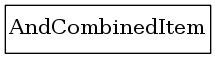 digraph foo {
     node [shape=none, margin=0];

         AndCombinedItem [label=<
         <TABLE BORDER="0" CELLBORDER="1" CELLSPACING="0">
             <TR>
                 <TD HEIGHT="36.0"><FONT POINT-SIZE="16.0">AndCombinedItem</FONT></TD>
             </TR>
         </TABLE>>];
     edge [dir=back, arrowtail=dot]

}